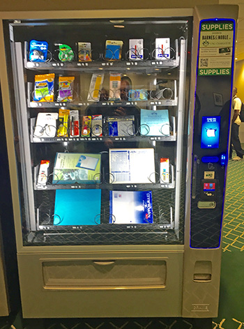 Photo of study supplies vending machine