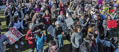 photo of women assembled taken at previous Women United March Charlotte